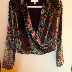 Anthropologie Multicolor Velvet Blazer